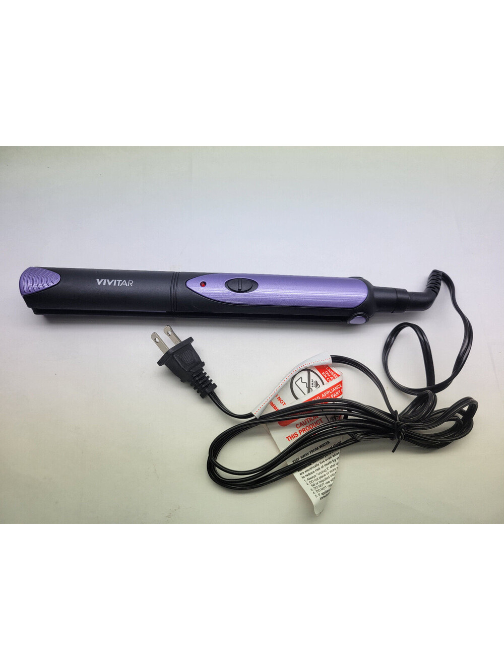 Vivitar Simply Beautiful Flat Iron 1" Ceramic Tourmaline Floating Plates Purple